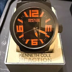 Kenneth Cole Reaction Bold Black and Orange Watch